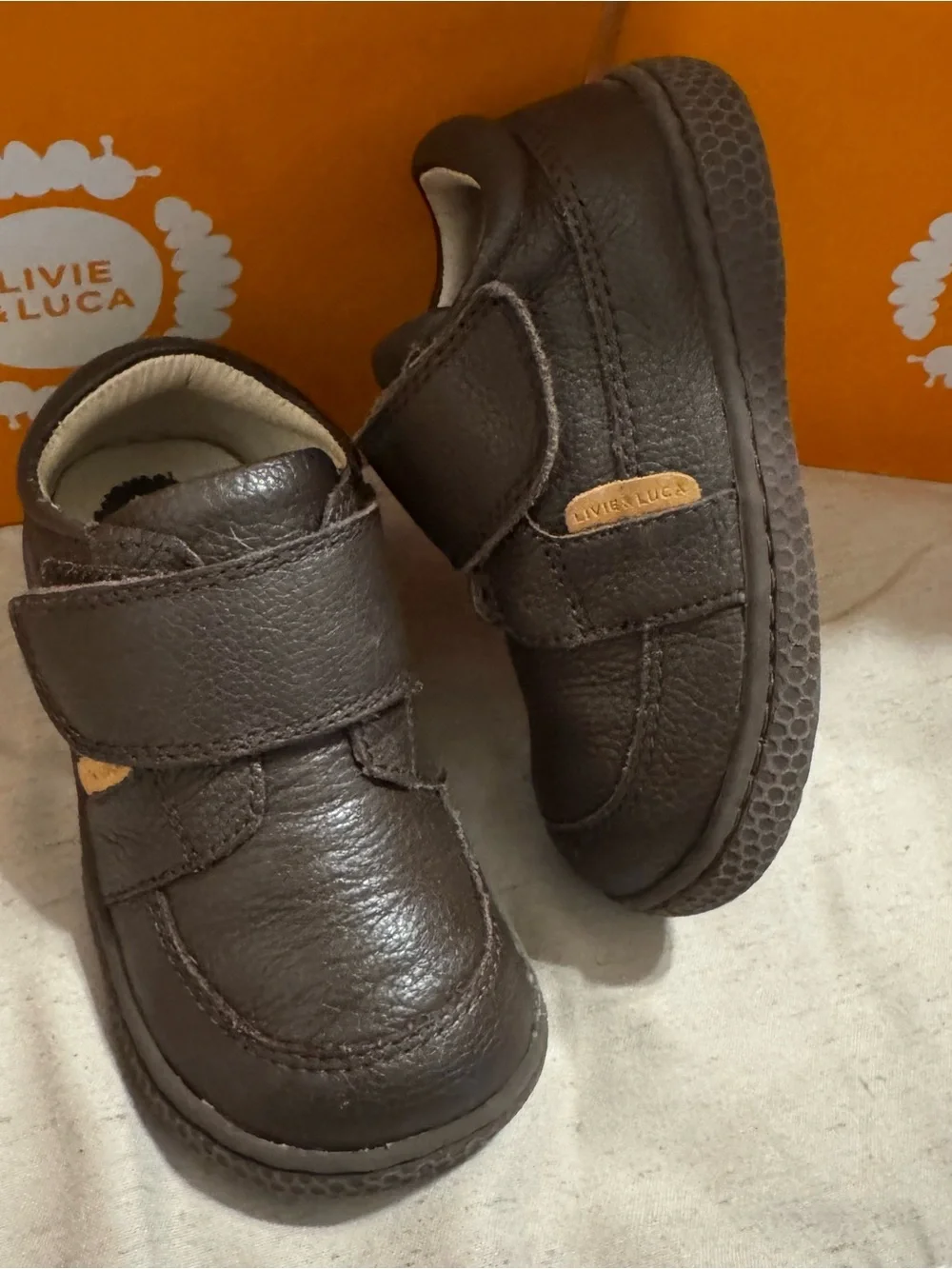 Livie & Luca Maverick brown Leather School Uniform Loafers Toddler 9